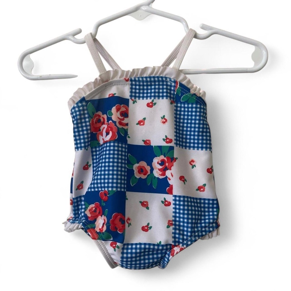 UPF 50 + UV Sun Protection Cottage Gingham One Piece Gymboree 0-3M Girl Swimsuit